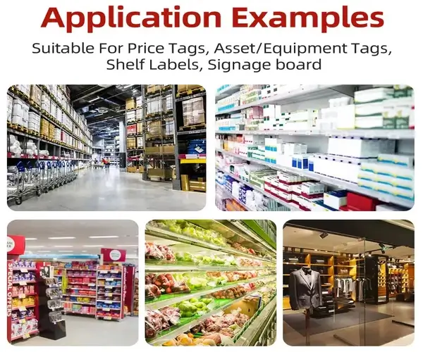 the electronic shelf tags Application examples